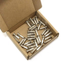 Box of 36 Pack 14mm Spoke Nipples for 14G Mountain Bike Wheels, Silver Carbon Steel, Built Tough and Rust Resistant, Fits MTB and Road Bikes