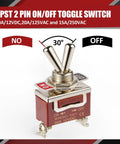 Close-up of Waterproof 12V 30A SPST Toggle Switch 2 Pin On Off Tough As Nails Marine Automotive Boat Truck Electrical