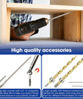 All Metal Pocket Hole Jig Drill Guide Kit For 15 Degree Angled Holes Laser Etched Woodworking Screw Template used with drill for projects.