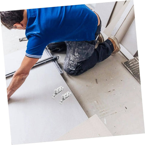 Installation of Stainless Steel Sliding Door Pulley Wheel Kit Heavy Duty Roller for closet and patio doors in progress