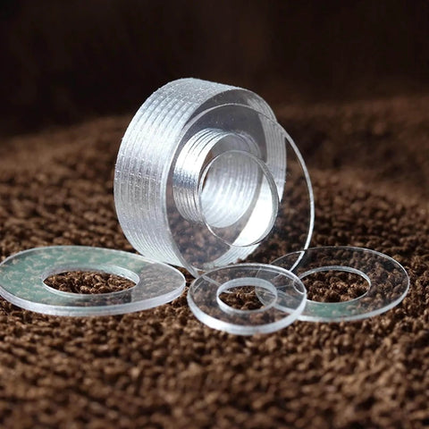 Transparent PVC Hard Washer Set For Screws With Sizes M1.2 M1.4 M2 M2.5 M3 M4 M5 M6 M8 M10 M12 And M20 Gasket Insulation Plate Pads