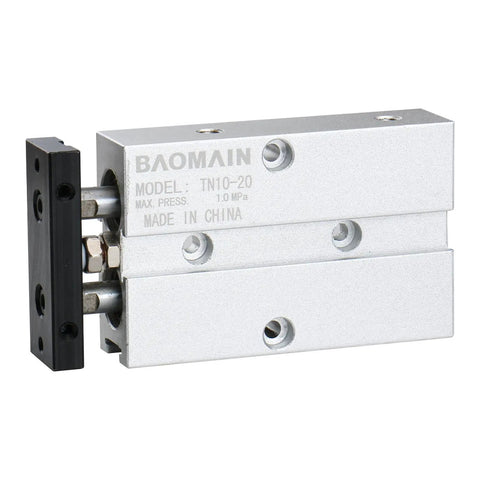 10mm Bore 20mm Stroke Double Rod Pneumatic Air Cylinder Workhorse Double Acting Aluminum Body For Industrial Automation