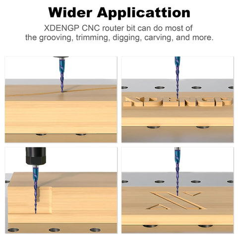 Boss Level Spiral Tapered Ball Nose Router Bit For CNC, 1/32 Inch Tip Radius With 1.5 Inch Cut Length, 1/4 Inch Shank, Naco Coated Carbide For No Sweat Machining And Ultra Smooth Finishing