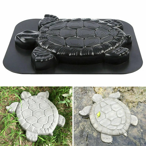 Turtle Shaped Stepping Stone Mold For DIY Garden Paths Reusable Concrete Cement Paver Path Maker Mold For Walkways Lawn Decor