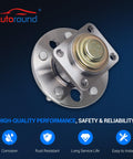 Rear Wheel Bearing And Hub Assembly Set Of 2 For 5 Lug GM Vehicles Compatible With Impala, Monte Carlo, Grand Prix displayed