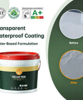 Heavy Duty Clear Waterproof Sealant One Gallon Transparent Acrylic Coating For Roofs Walls And Concrete Indoor Outdoor Tile in packaging with before and after demonstration.