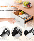 Beefy Heavy Duty 100 Lbs Drawer Slides With 3 Section Full Extension Smooth Quiet Ball Bearing Black Side Mount Glides for cabinets