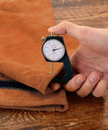 Measuring thickness of brown leather welding sleeve with Kevlar stitching; extra thick split cowhide. Leather Welding Sleeve For Men And Women, Heat And Flame Resistant Arm Protection With Kevlar Stitching And Cotton Lining, Extra Thick Split Cowhide, One Size Fits Most, Brown.