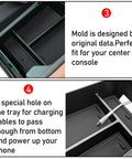 BMW X5 G05 X6 G06 X7 G07 Center Console Organizer Tray with Charging Cable Slot for 2019-2026 Models, Durable, Precise Fit