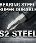 Close-up of S2 steel precision bit from 25 In 1 Magnetic Precision Screwdriver Set For Phones Laptops PCs PS5 Controllers Switches.
