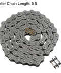 Three-Quarter Inch Pitch 12B Metric Standard Roller Chain 5 Feet Carbon Steel Industrial Drive Chain For Motorcycle Bicycle And Machinery Built Tough Heavy Duty 80 Links