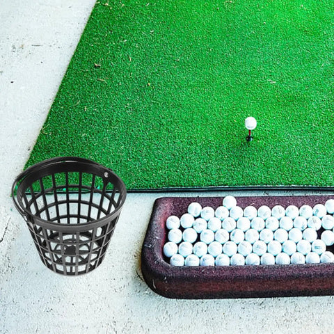 Golf Ball Basket With Handle Holds Up To 25 Balls Plastic Ball Container Black For Outdoor Practice And Easy Golf Training
