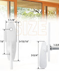 No Sweat Replacement Premium White Sliding Door Thumb Latch For Andersen 200 Series Narroline And Frenchwood Gliding Doors size dimensions displayed