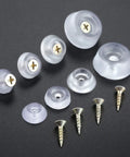 Dope Rubber Furniture Leg Protectors Set Of 10 With Screws Round Floor Feet Pads For Hardwood And Tile Sizes 15mm 16mm 19mm And 26mm