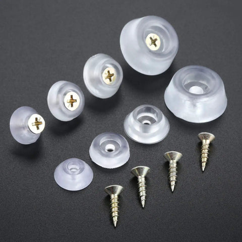 Dope Rubber Furniture Leg Protectors Set Of 10 With Screws Round Floor Feet Pads For Hardwood And Tile Sizes 15mm 16mm 19mm And 26mm