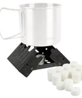 Trail Ready Ultra Compact Emergency Camping Stove For Backpacking And Survival No Liquids Or Priming Needed Foldable Design Includes 24 Fuel Tablets