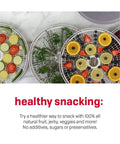 Built Like A Tank 1000W Food Dehydrator With Eight Expandable Trays And Converga Flow Airflow System for drying fruits and vegetables.