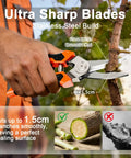 4 In 1 Garden Pruning Shears With Four Size Sharp High Carbon Martensitic Stainless Steel Blades cutting branch