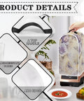 Watercolor Floral Blender And Stand Mixer Cover Protects Your No Fuss Home Kitchen Small Appliance From Dust Proof Fingerprints And Scratches Durable Polyester Protector Easy To Clean, showing cover on blender with fabric details and handle.
