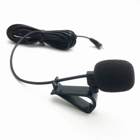 2.5mm External Car Microphone For Pioneer Head Units With 3m Cable, Clip On Car Stereo Microphone For AVH Series Navigation GPS DVD Radios