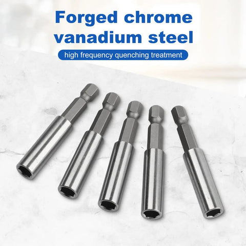 Magnetic Extension Socket Drill Bit Holder 1 Quarter Inch Hex Shank 10 Pack Heavy Duty Magnetic Bit Holder For Power Tools And Impact Drivers Perfect For Automotive Hardware And Home Projects Grabs Bits Fast And Keeps Them From Dropping