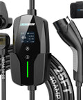 Heavy Duty Level 2 Ev Charger Brings Kickass Charging Juice With 40 Amp Output And Nine Point Six Kilowatt Power For 240 Volt Circuits Featuring SAE J1772 Plug, 25FT cable.