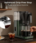 SCA Certified 8 Cup Drip Coffee Maker with 3 Second Instant Heat, precise temperature control, and removable water tank on counter.