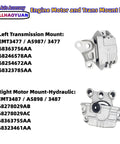 Set of 3 Motor Mounts for Fiat 500X Jeep Renegade Compass and Ram ProMaster City 2.4L 2015 to 2020 Replaces 68363755AA