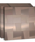 Peel And Stick Metal Backsplash Tiles For Kitchen And Bathroom, Self Adhesive Aluminum Mosaic 3D Wall Stickers in stacked sheets.