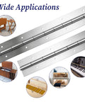 Heavy Duty Stainless Steel Piano Hinges, 2 Inch By 20 Inch Continuous Cabinet Hardware displayed with various applications.