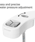 Close-up of FreshSpa Thinline Precision Bidet Attachment For Toilet Seats With Adjustable Water Pressure Side Arm Control