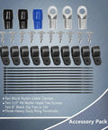 Accessory pack for Heavy Duty Big 3 Power Upgrade Kit includes clamps, screws, zip ties, and terminals.