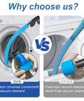 Comparison of dryer vent lint cleaner kit with flexible vacuum hose attachment vs fixed size adapter for deep cleaning clogged ducts.