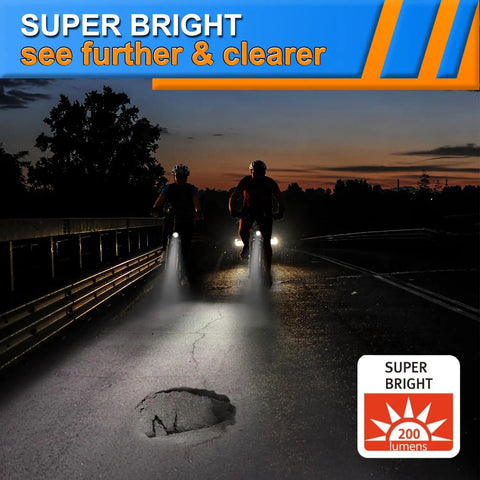 Front Light For Electric Bikes With Built In Horn Stay Lit, 3W LED, 200 Lumens, 12V To 60V Compatible, 3 Pin SM Connector, Bright Headlight For Night Rides, Easy Install, Weather Resistant