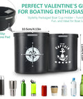 No Drill Boat Rail Cup Holder With 360 Degree Clamp For Bimini Top And Grab Bar Mounts showing size and silicone pad details