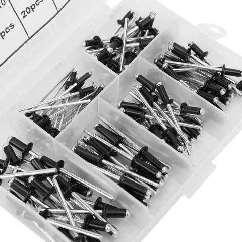 Blind Rivets Kit Aluminum Alloy Fasteners For Quick And Easy Installations in a plastic organizer