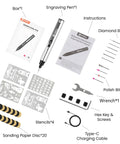 Get Your Creative Gears Turning With This Badass 6-Speed Rotary Engraving Pen Featuring 41 Premium Bits And UsbC Rechargeable Power, accessories included.