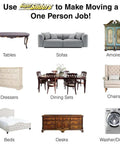 Heavy Furniture Sliders For Carpet And Hardwood Floors Beige Two In One Three And A Half Inch And Five Inch Sizes Make It A Breeze To Move Sofas Tables Desks And More 8 Pack with images of furniture.