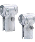 1-5/8 Inch T Clamp For Chain Link Fence End Rail, Galvanized Steel, Includes Bolts And Nuts, 2 Pack