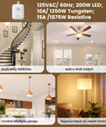 Dope Three Way Wireless Light Switch Kit With Remote Receiver No Wiring Needed, home lighting setup, 15A RF Wall Switch