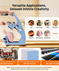 Dope Curved Hat Heat Press Machine With 6.54 By 3.84 Inch Plate showing versatile applications for apparel printing