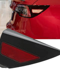 Bolt On Replacement Right Side Rear Bumper Reflector Cover With Bold Red Lens For Tesla Model 3 And Model Y 2017 To 2020 Models at an angle.