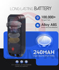 Universal Garage Door Opener Remote 893Max 890Max with durable alloy ABS casing and 240mAh battery, shown in black color.