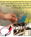 HVAC 24V Short Finder Tool With Red LED Indicator Easy Quick Pinpoint Short Circuit In 24 VAC Circuits Resettable Fuse Kit Lightweight Circuit Tester For Fast Diagnostics And Auto Reset, used in wiring panel