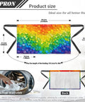 Rainbow Hearts 3 Pocket Waist Short Apron Waterproof Oil Resistant Half Apron dimensions and washing instructions