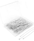 200 Pcs 70mm 21 Gauge Straight Eye Pins For Jewelry Making Silver Color Ball Head Pins For DIY Earrings Bracelets Necklaces Pendants Christmas Crafts, in clear case