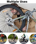 Person repairing bike using Bike Chain Repair Kit For 6/7/8 Speed Bikes With Chain Breaker And Link Pliers, Chain Cutter With Hook.