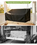 Heavy Duty Waterproof Porch Swing Cover For Two Person Outdoor Swing Bench Fits 52 Inch Long 28 Inch Wide With 18 Or 25 Inch Height All Weather Patio Furniture Protector From Rain Sun Dirt And Scratches covering a swing bench