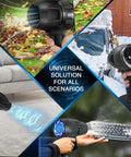 Powerful Beast Mode Turbo Airflow Handheld Leaf Blower With 450000 RPM High Speed Motor, 2 Batteries And Charger, ultra lightweight