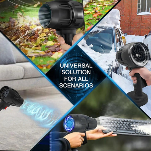 Powerful Beast Mode Turbo Airflow Handheld Leaf Blower With 450000 RPM High Speed Motor, 2 Batteries And Charger, ultra lightweight